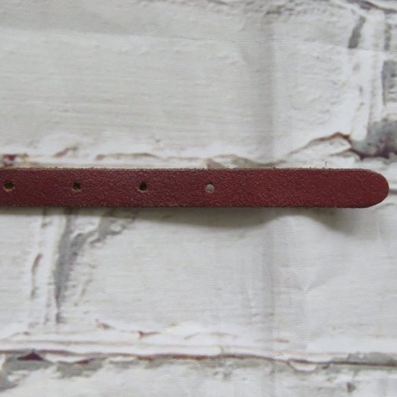 Vintage 1980s Burgundy Belt - Picture 3 of 7